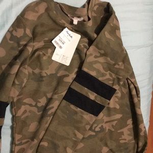 Camo t-shirt dress/ sweater